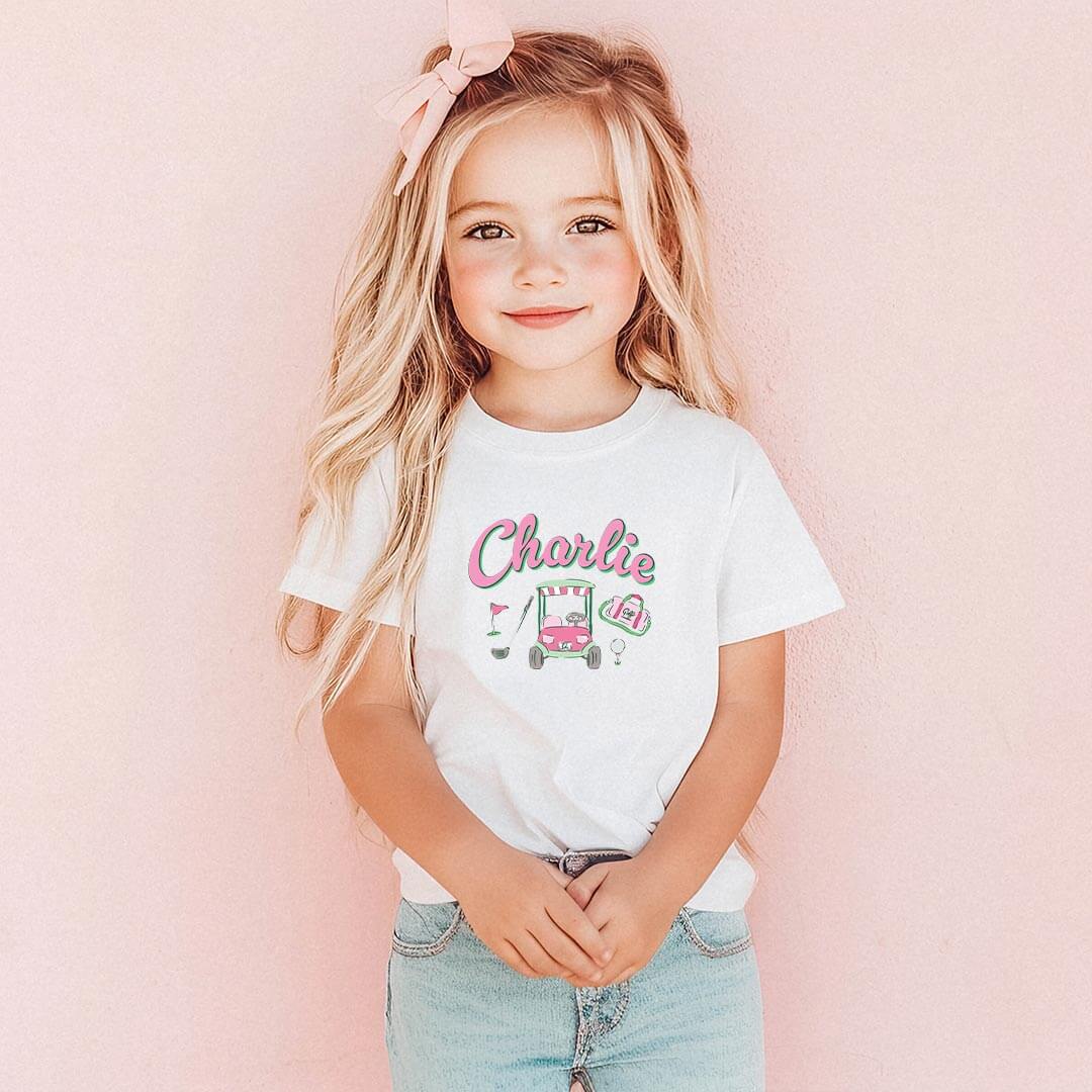 birdie babes personalized kids tee