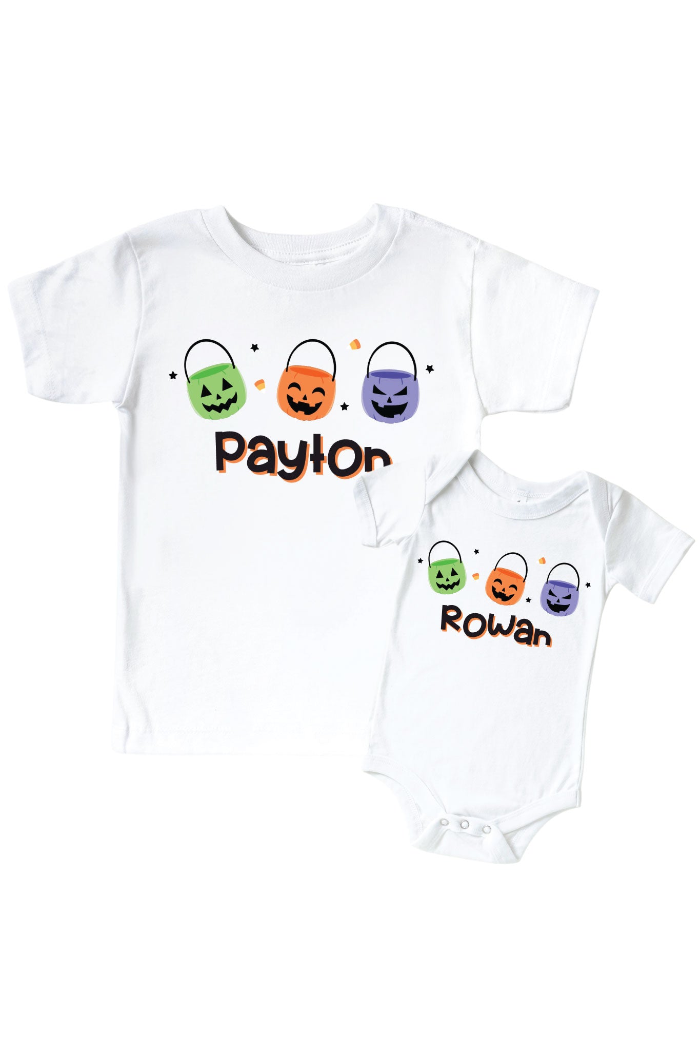 Personalized Halloween Graphic Bodysuit & Kids' Tee | Candy Crawl