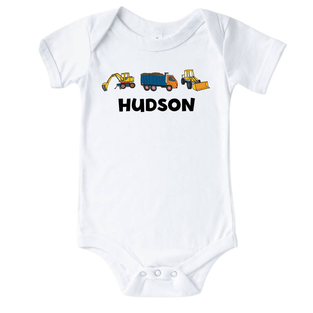 personalized construction graphic bodysuits 