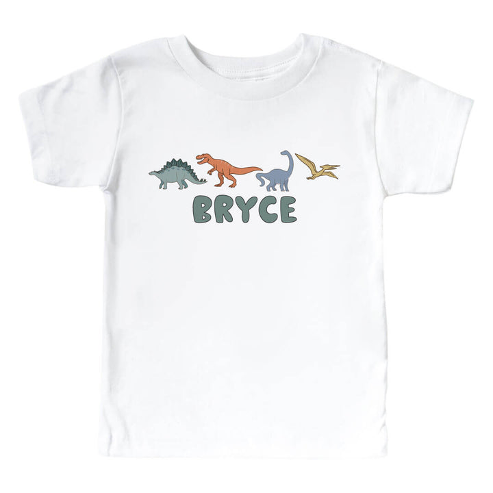 dinosaur personalized graphic tee for kids 