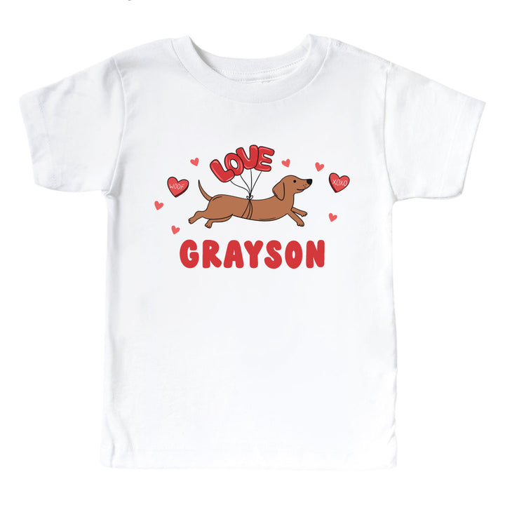 personalized dog valentine's day graphic tee