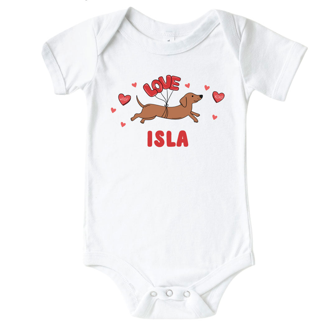 personalized valentine's day graphic bodysuit for babies 