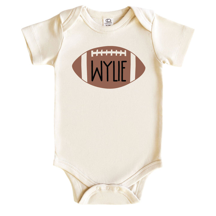 personalized football bodysuit for babies 