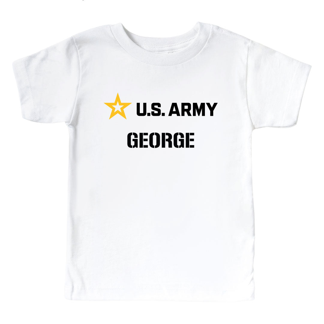 army personalized kids tee