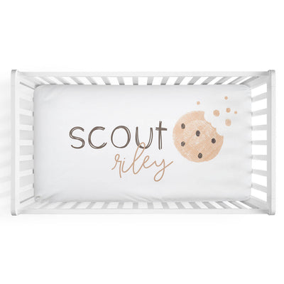 cookie crumble personalized crib sheet 