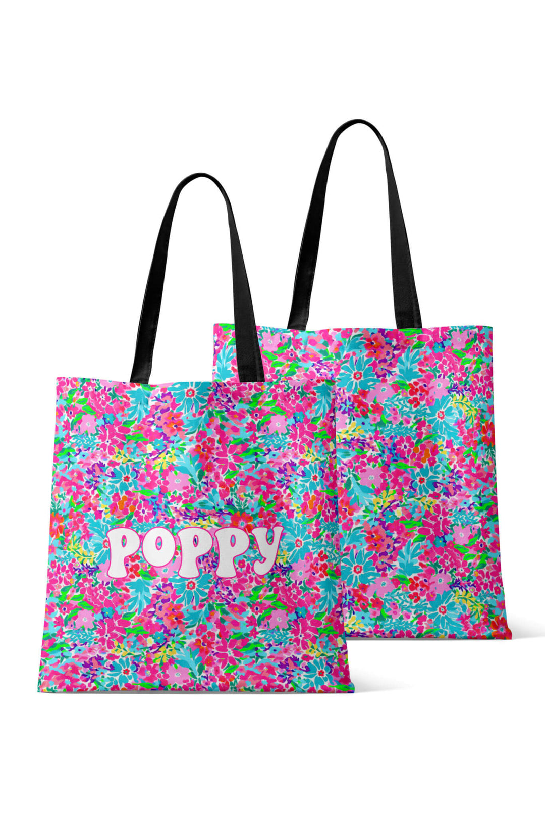 petal splash personalized tote bag 