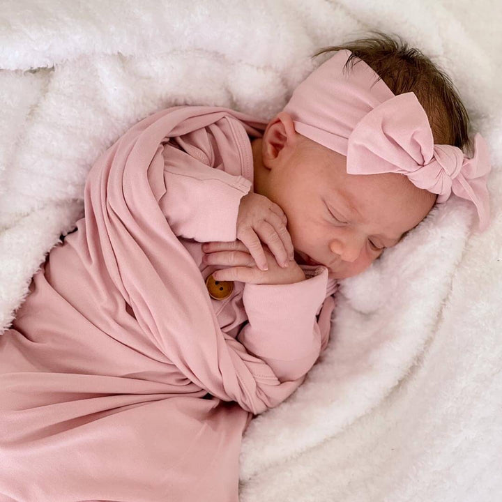 petal pink bamboo swaddle for babies 