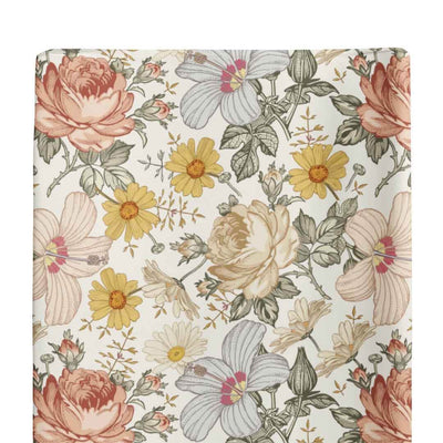 changing pad cover vintage floral 
