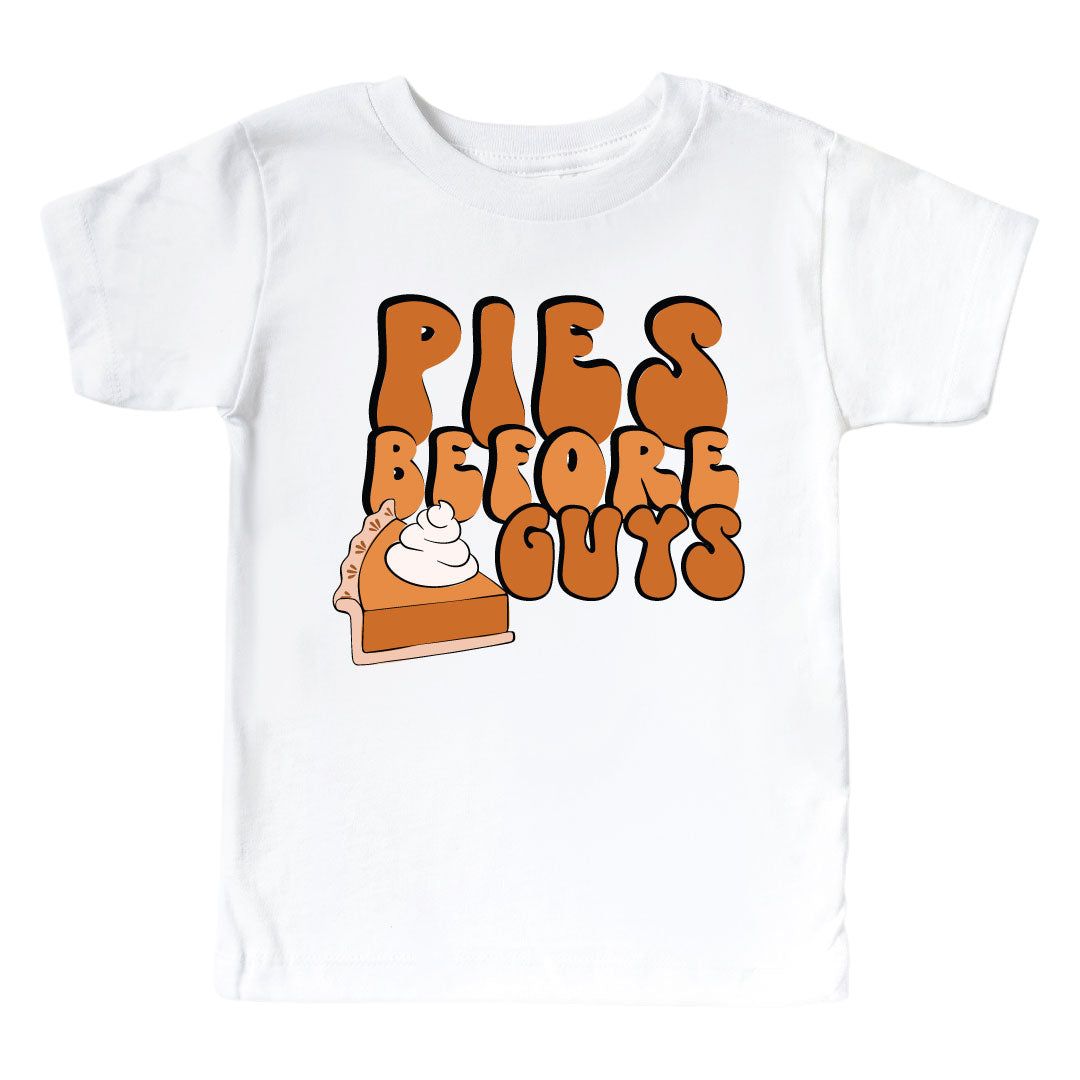 pies before guys girls graphic tee for thanksgiving