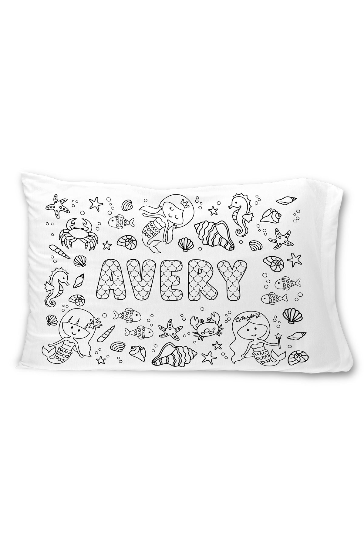 Colorable Personalized Pillowcase |  Mermaid Magic