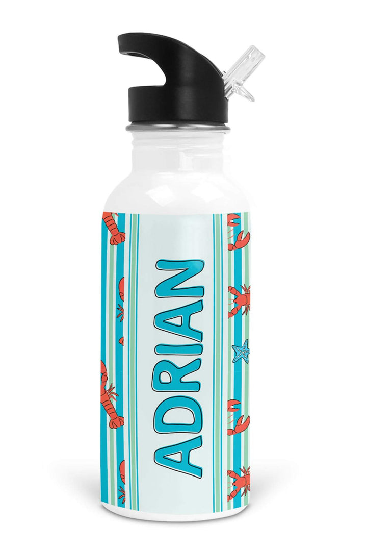 blue pinch me personalized water bottle