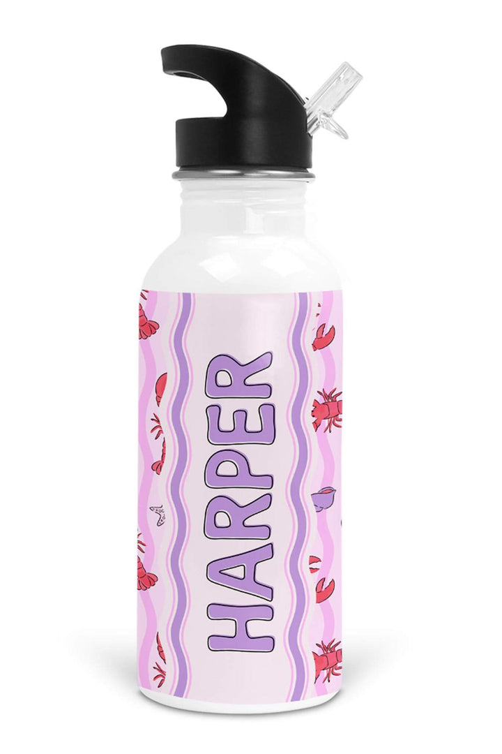 pink pinch me personalized water bottle girls 
