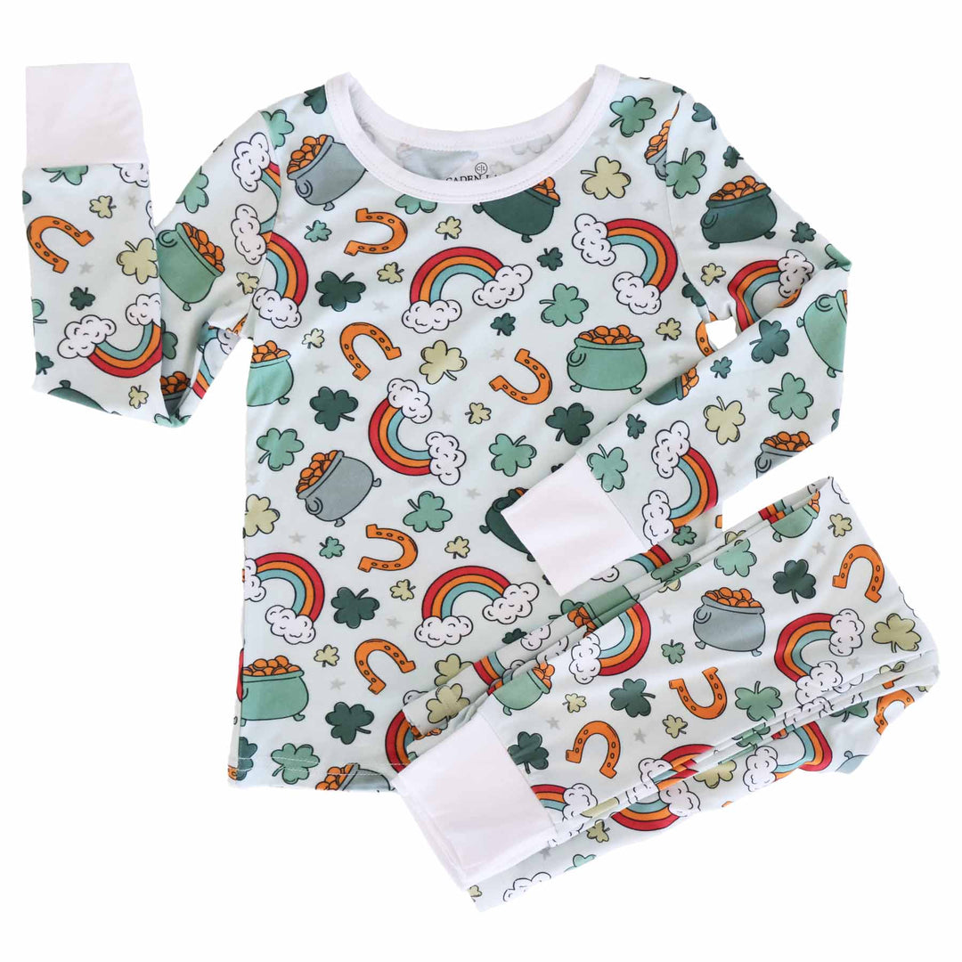 pinch proof kids two piece pajama set st. patrick's day