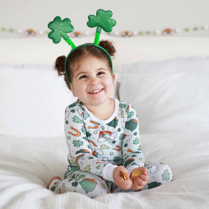 st. patricks day kids two piece pajama set