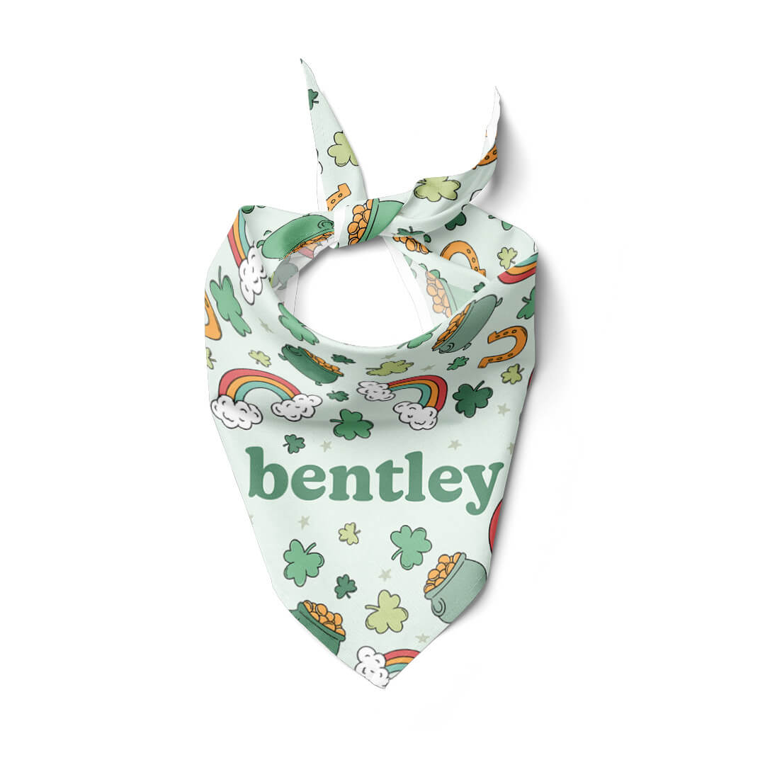 st. patrick's day personalized pet bandana 