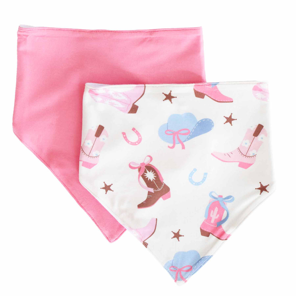 cowgirl bandana bib set 