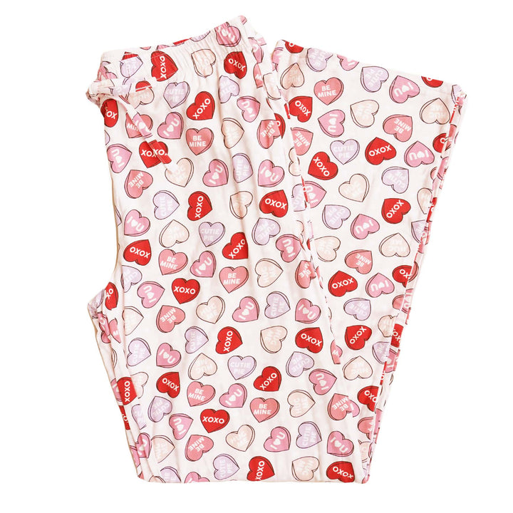 adult lounge pants valentiene's day pink 
