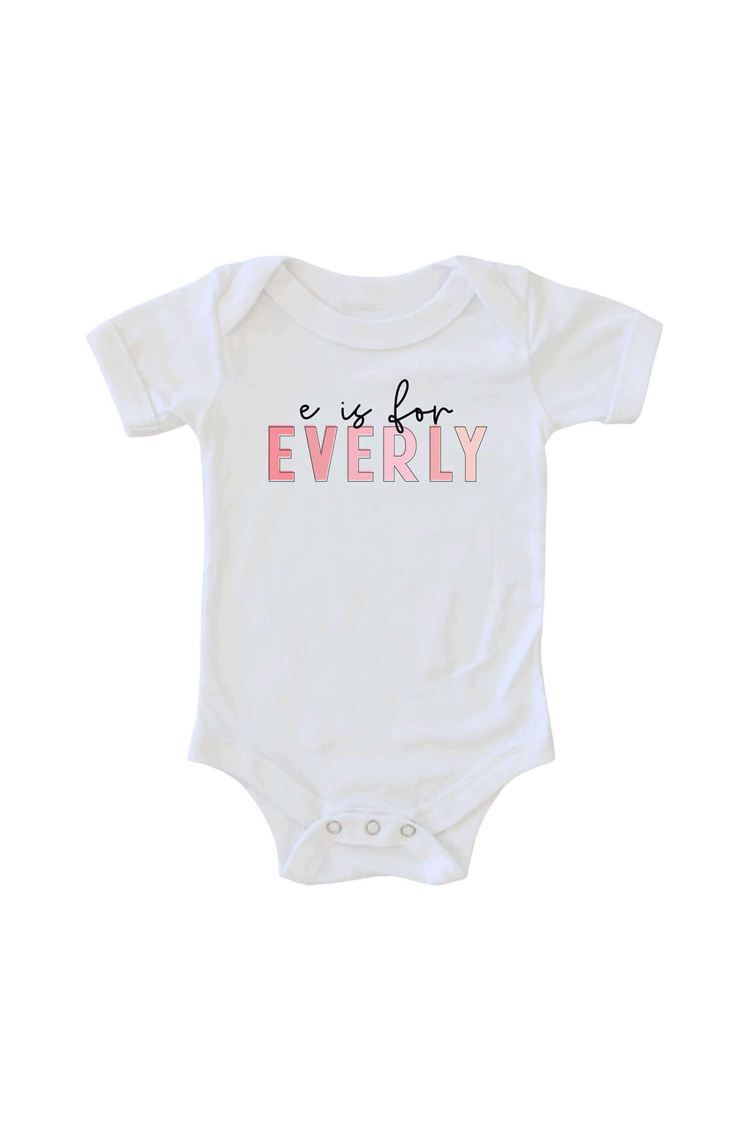 personalized pink name graphic bodysuit 