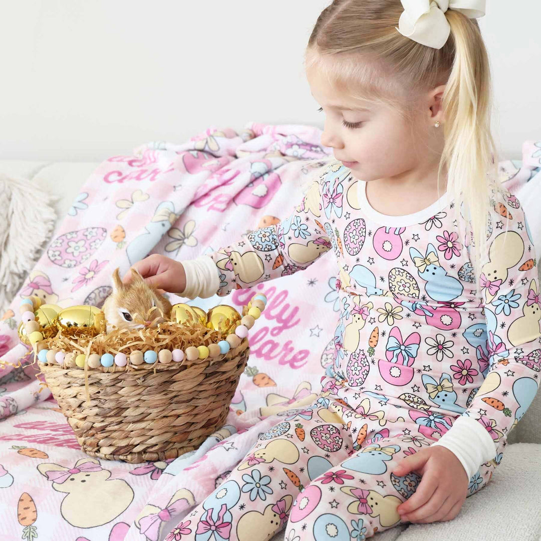 Cottontail Cuties Two Piece Pajama Set | Pink