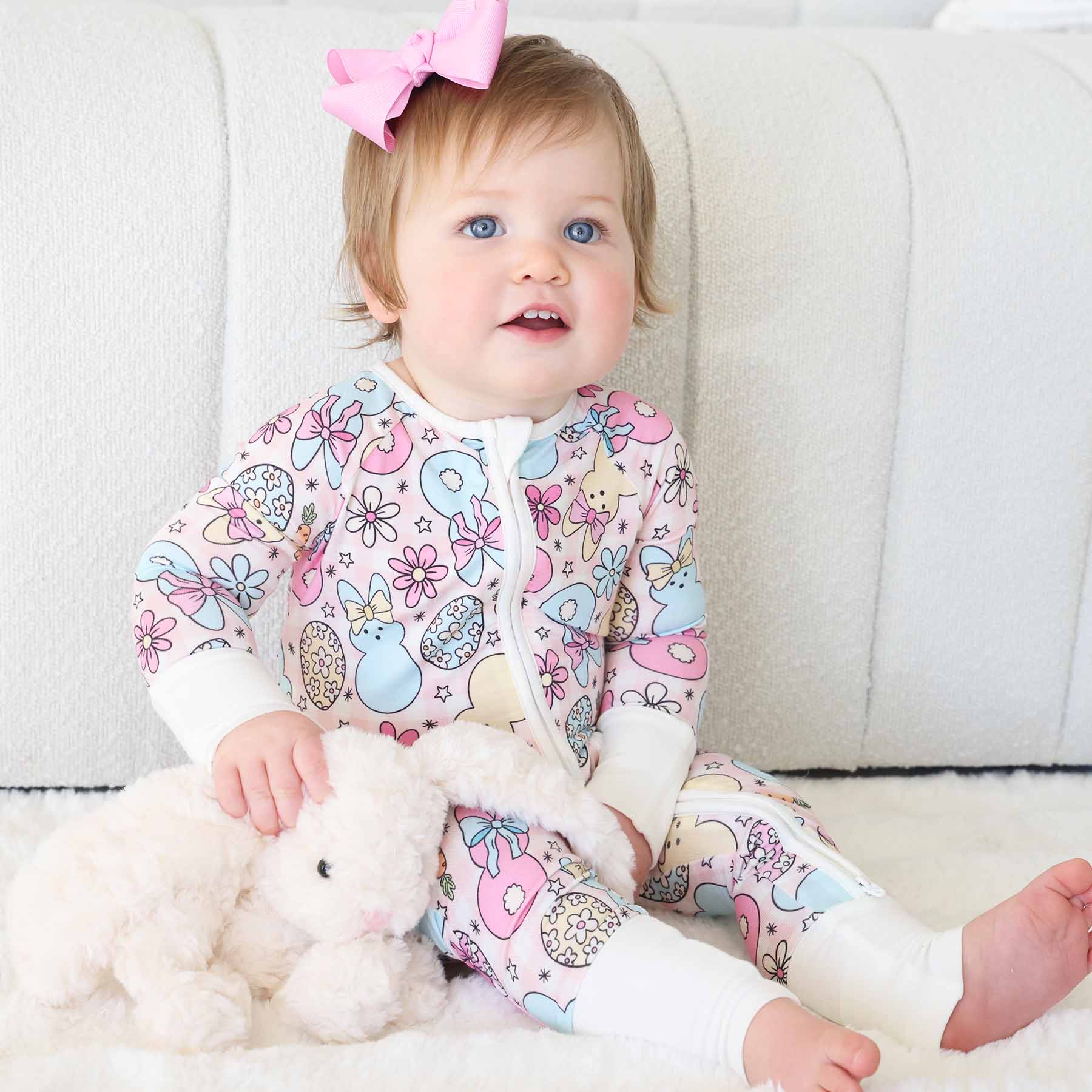 Cottontail Cuties Convertible Zip Romper | Pink
