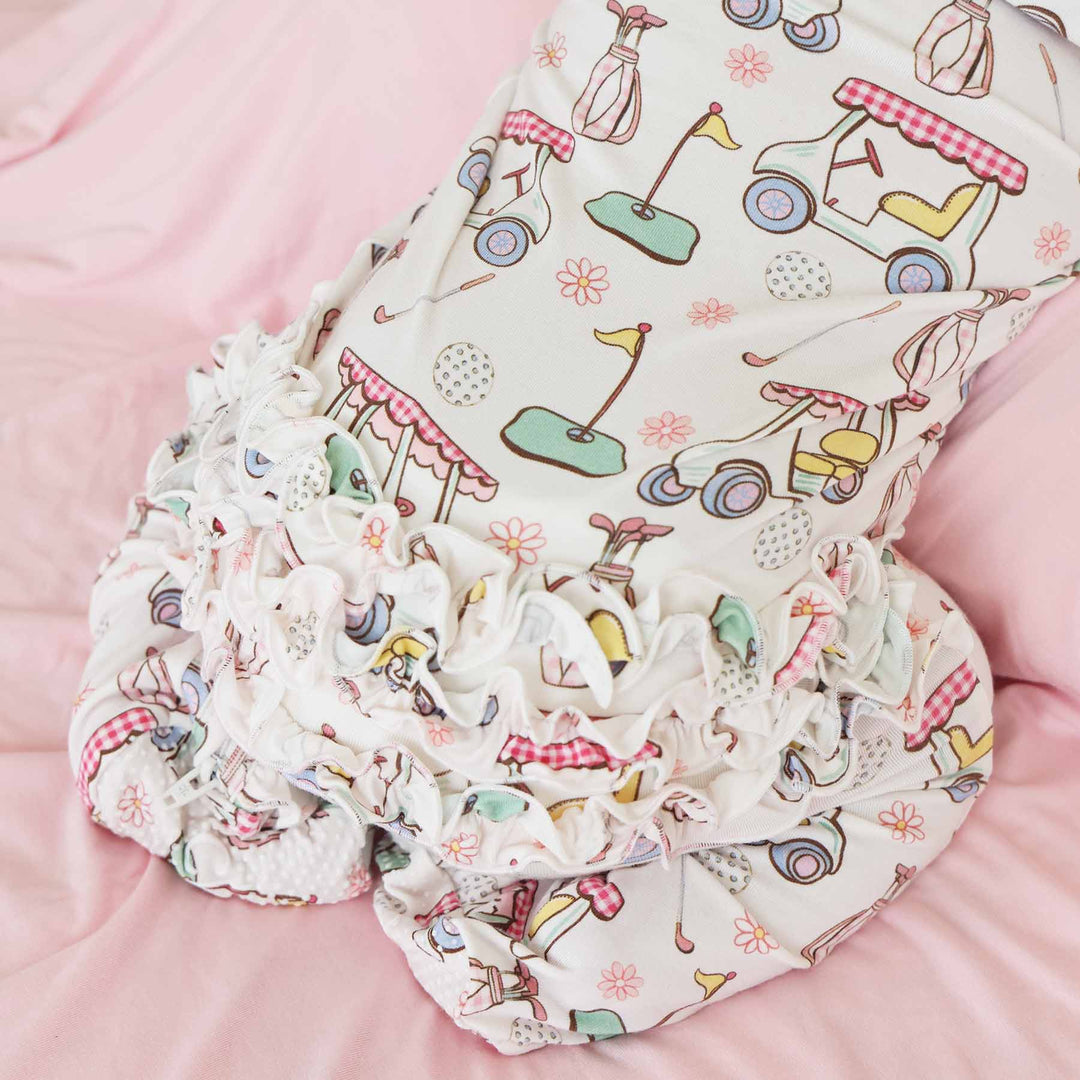 Girl Ruffle Zipper Footies - Best Sellers*