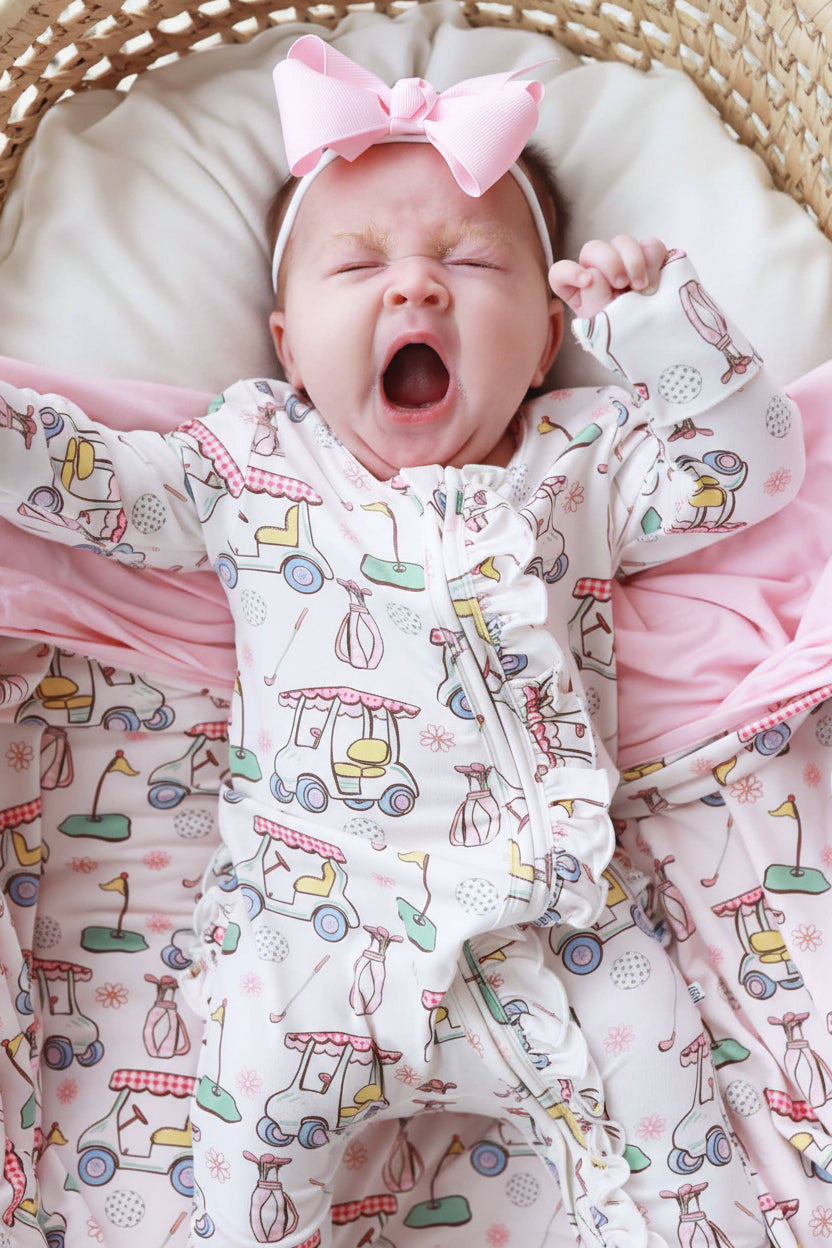 pink country club pajama print