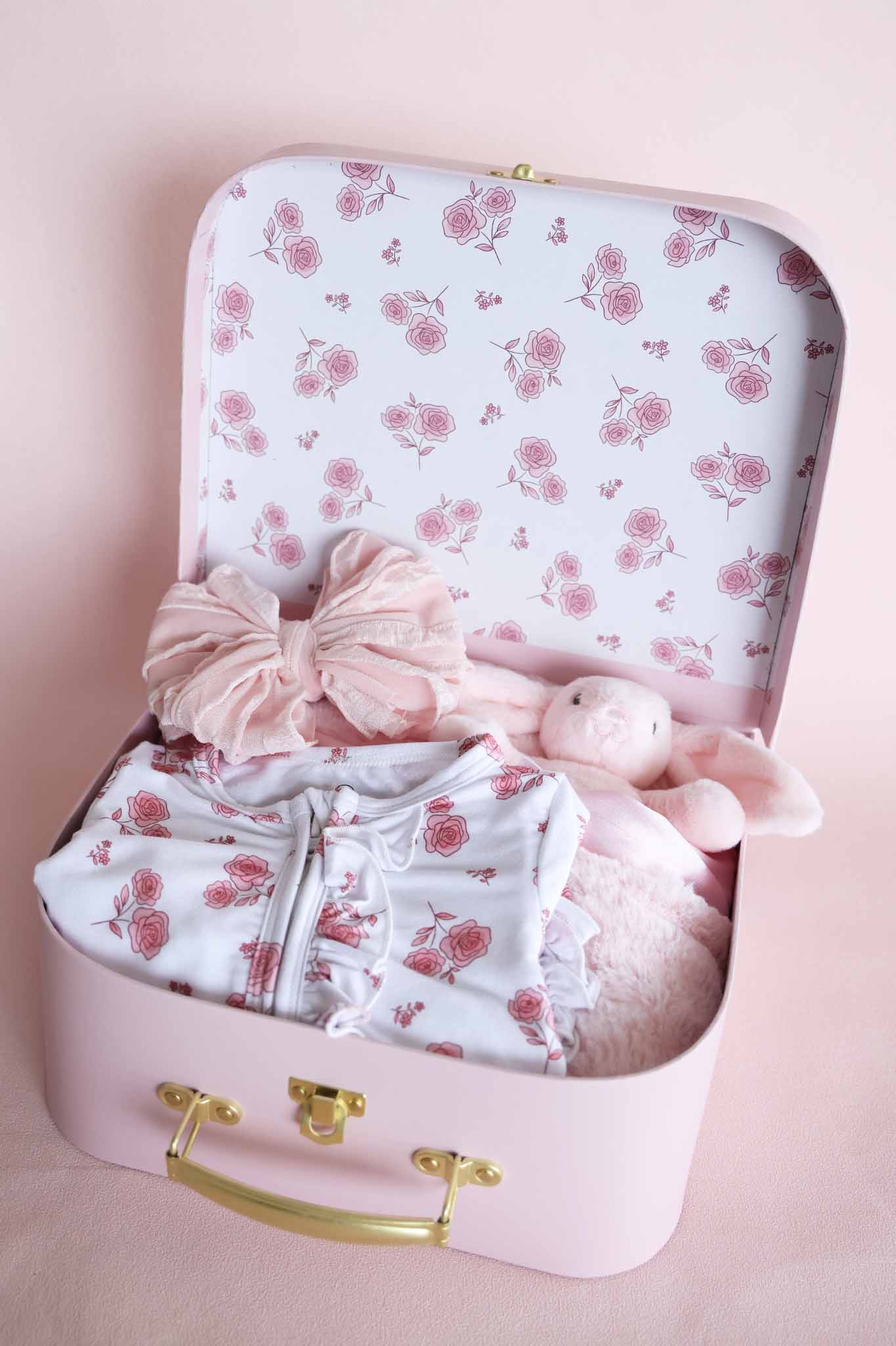 rose garden newborn keepsake box for girls 