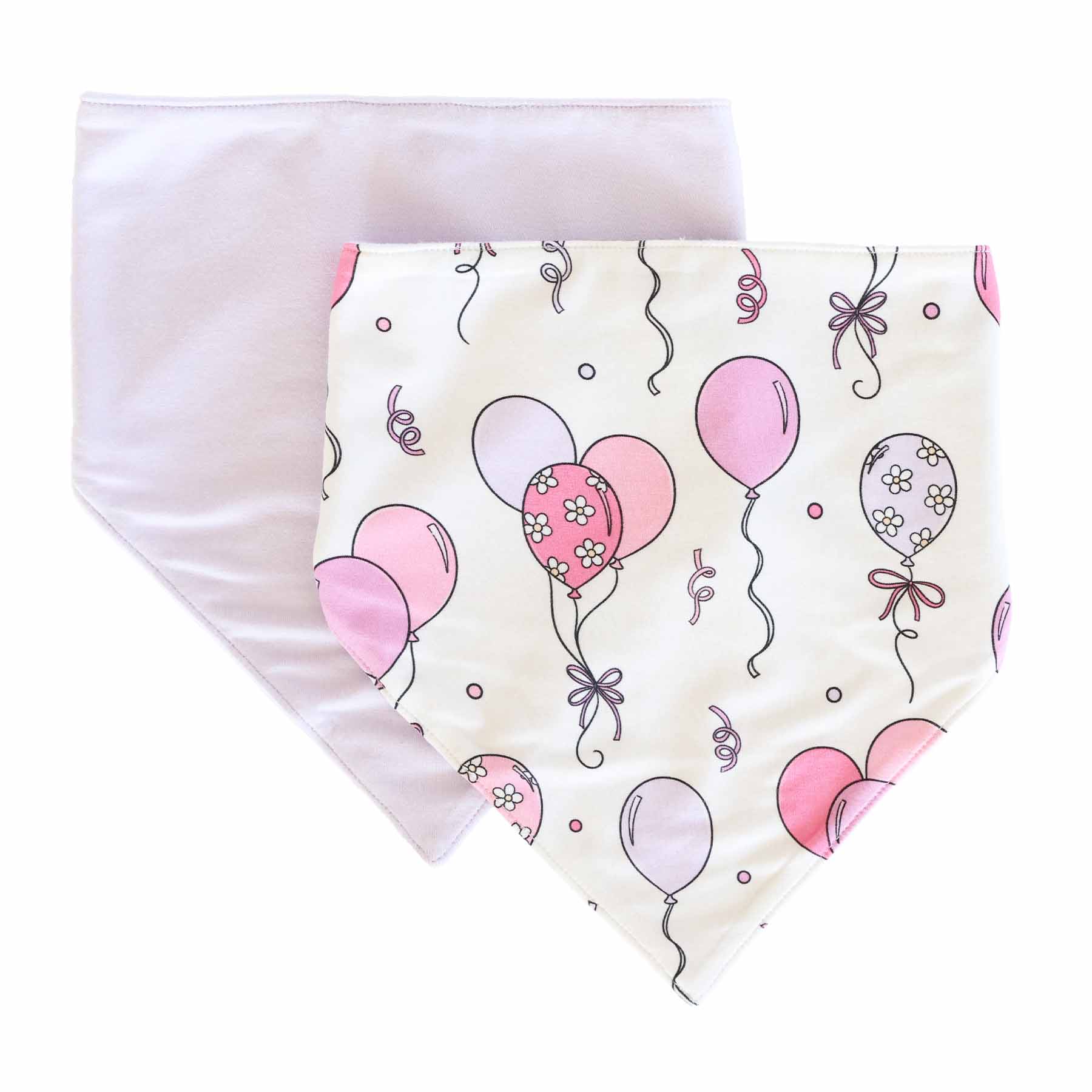 Party Time 2pc Bandana Bibs | Pink