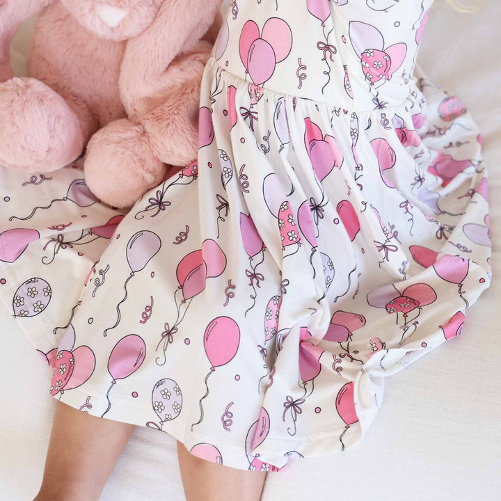 party time long sleeve twirl dress for girls 