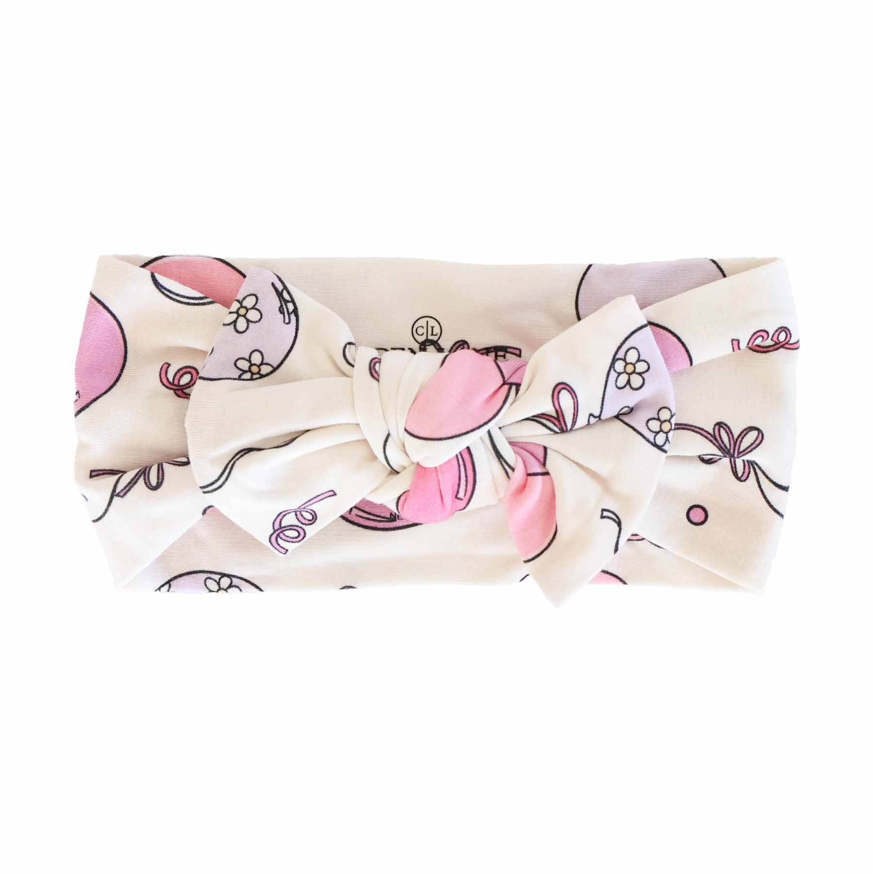 Party Time Knit Large Bow Headwrap | Pink