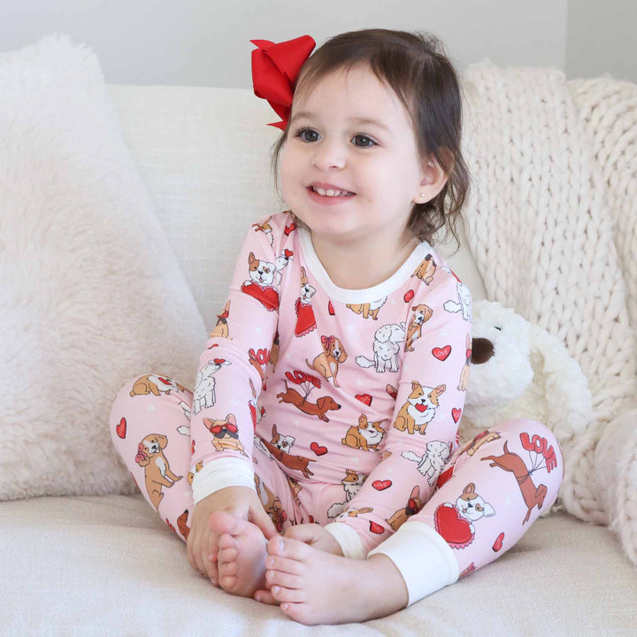 Pups & Kisses Two Piece Pajama Set