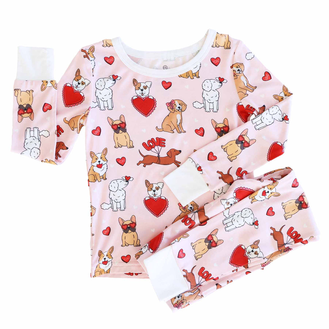 Pups & Kisses Two Piece Pajama Set