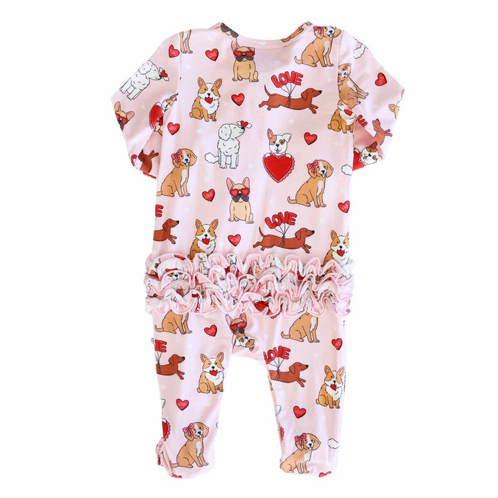 Pups & Kisses Zipper Footie