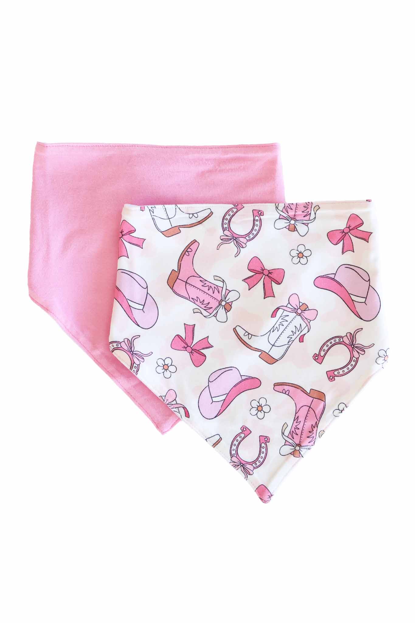 Rodeo Dreams 2pc Bandana Bibs | Pink