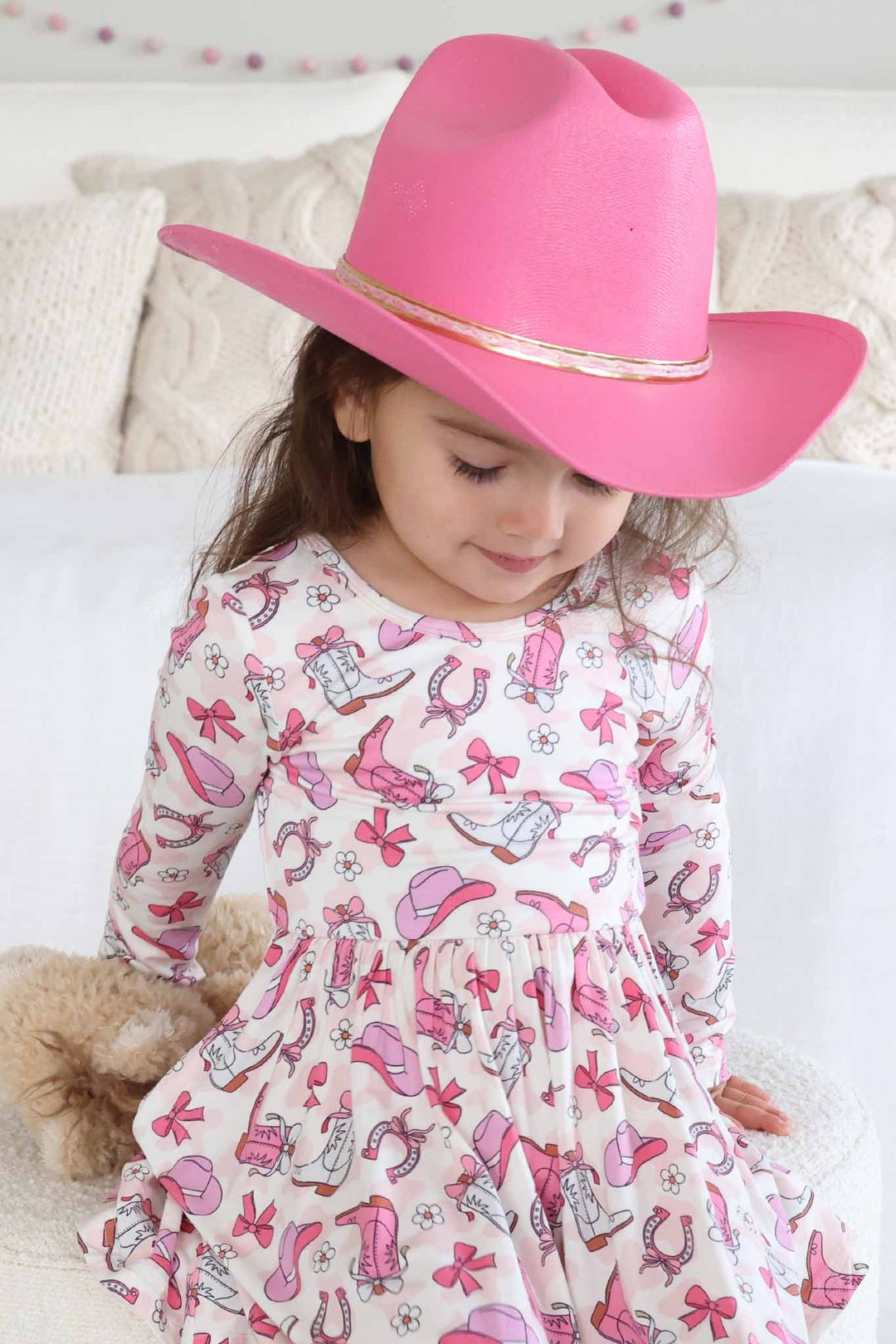 closeup of pink rodeo dreams dress 
