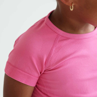 lightweight athletic top for girls hot pink 