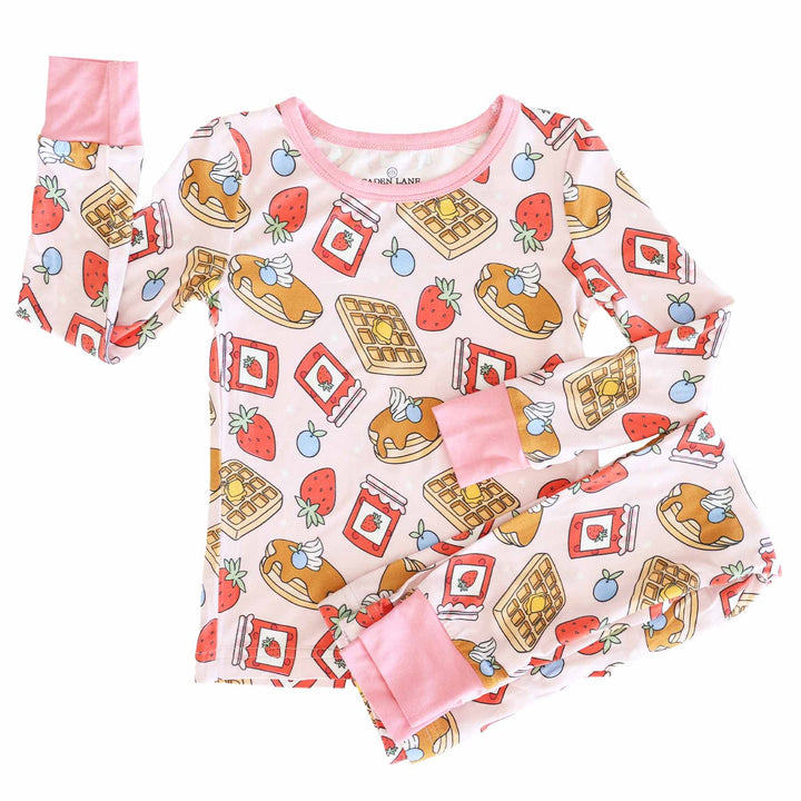 sweet stacks pink two piece pajama set for girls 