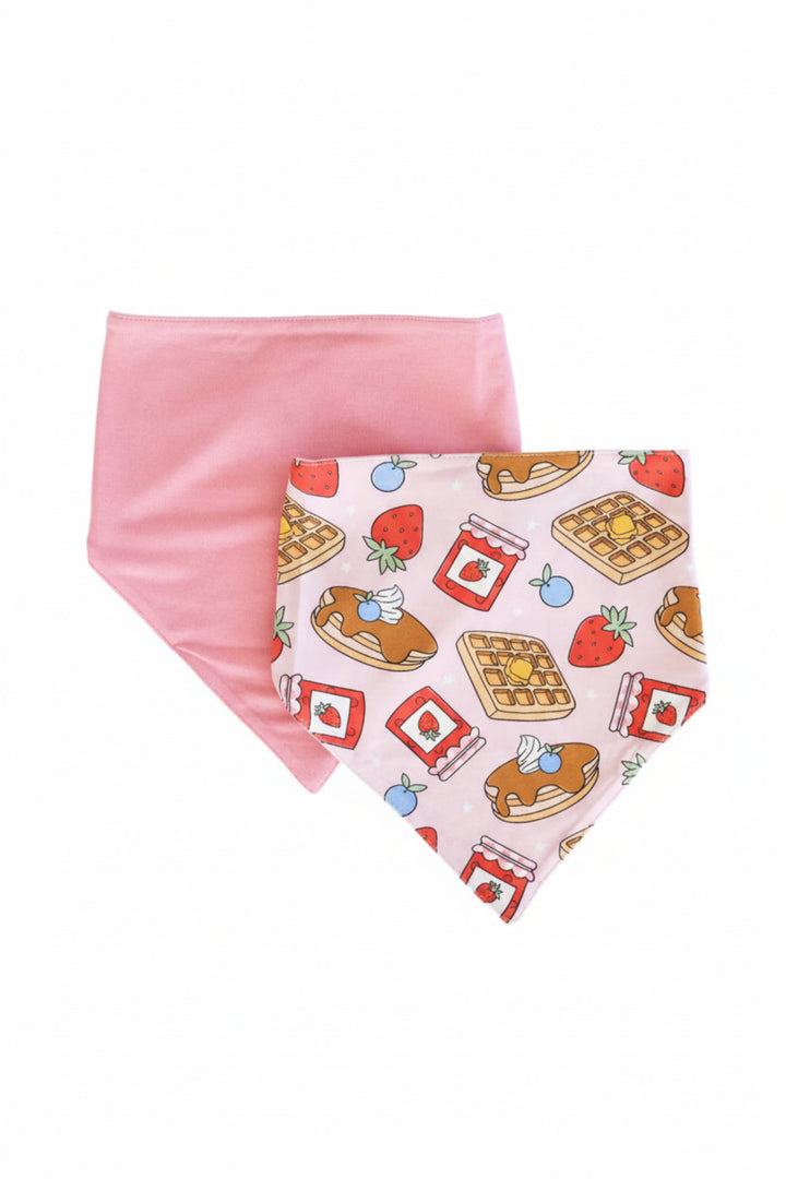 pink sweet stacks two piece bandana bib set or girls 
