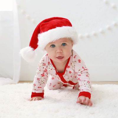 very merry christmas pajama romper for babies pink 