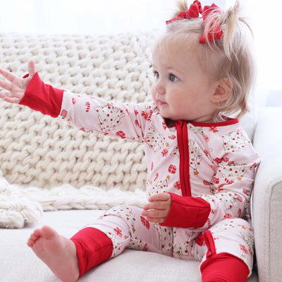 toddler christmas pajamas pink christmas trees 