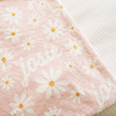 pink flower blanket for kids 