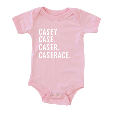 personalized nickname graphic bodysuit pink 