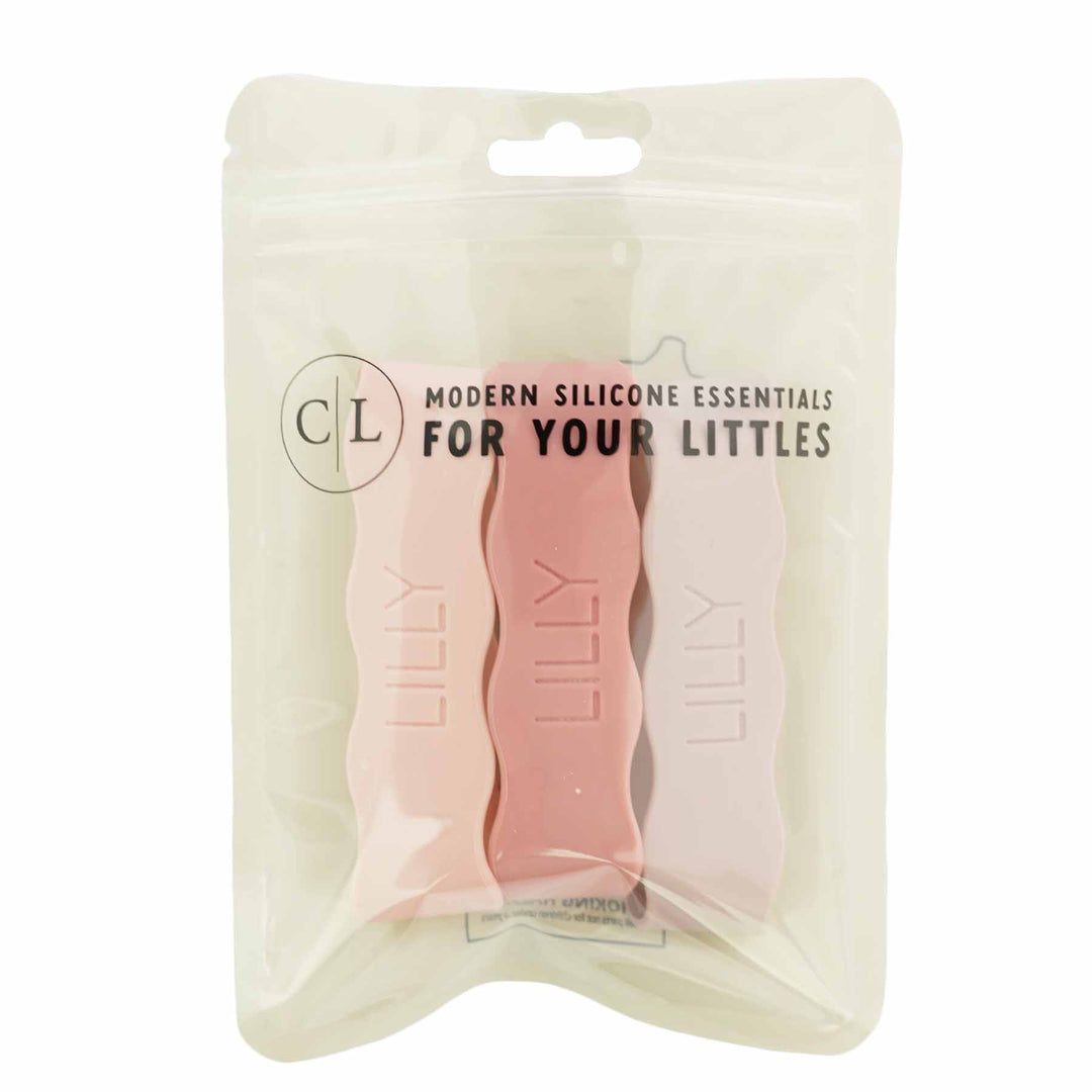 muted pink personalized silicone bottle labels 