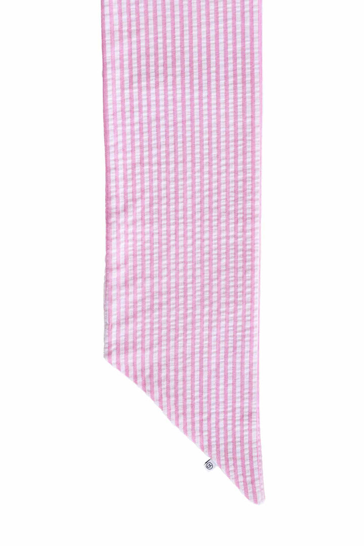 pink seersucker bow sash 