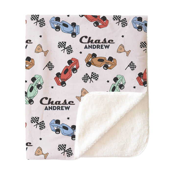 Pit Crew Personalized Kids Blanket