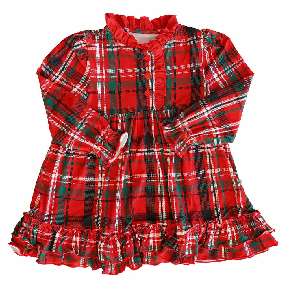 red and green plaid nightgowns for girls 