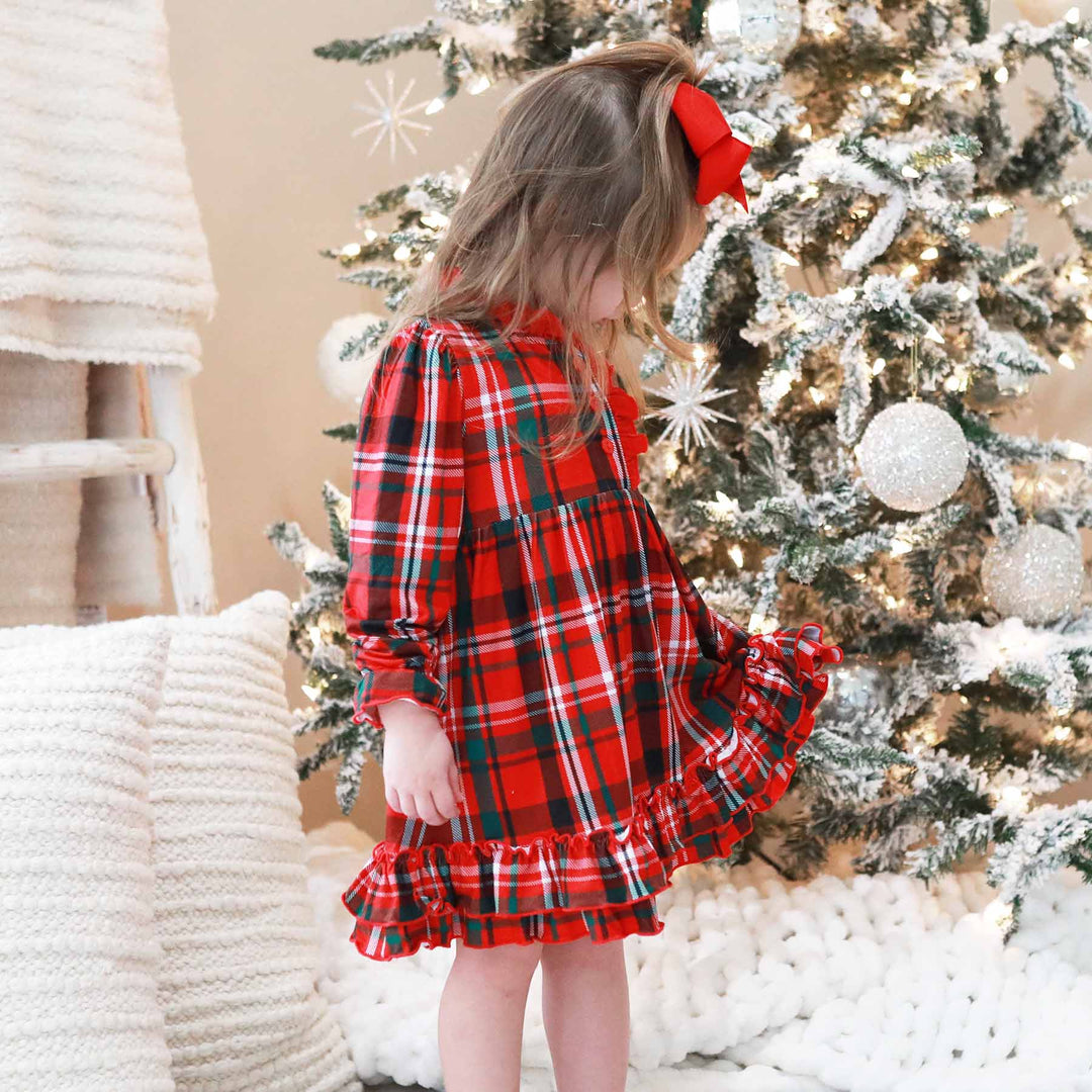 plaid christmas nightown for girls red and green 