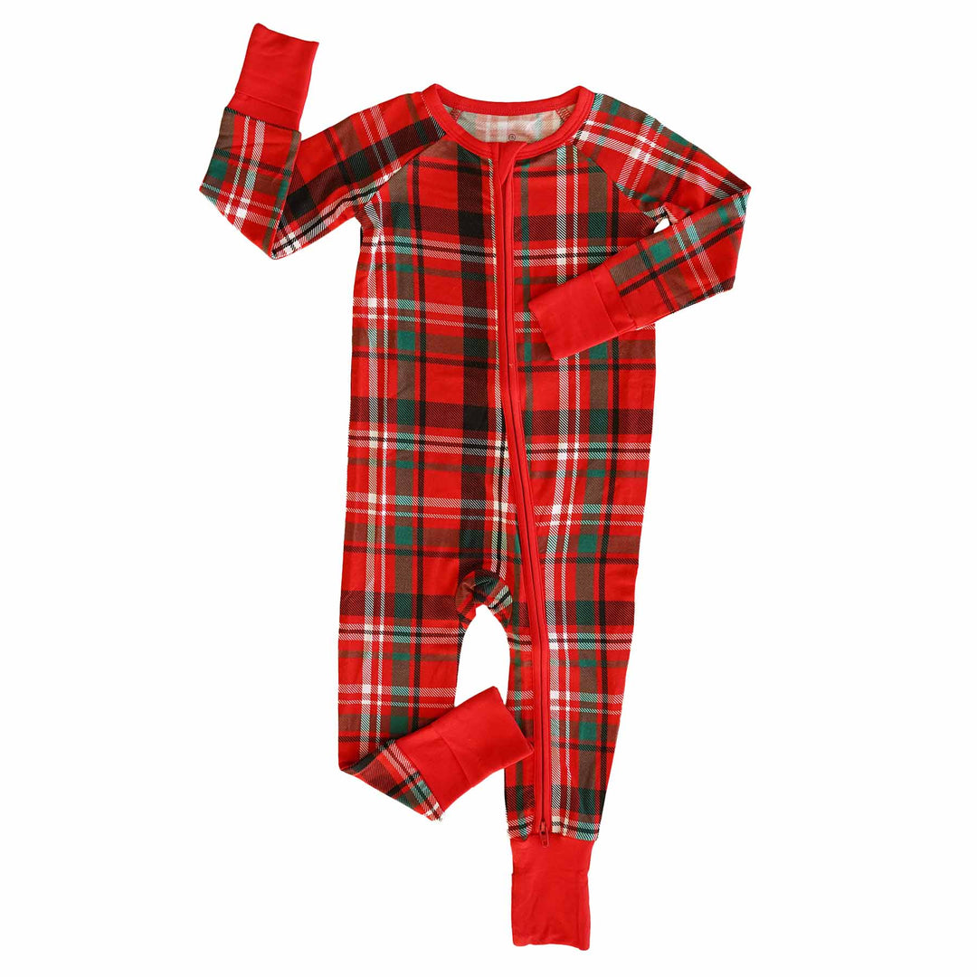 Christmas Convertible Zip Rompers