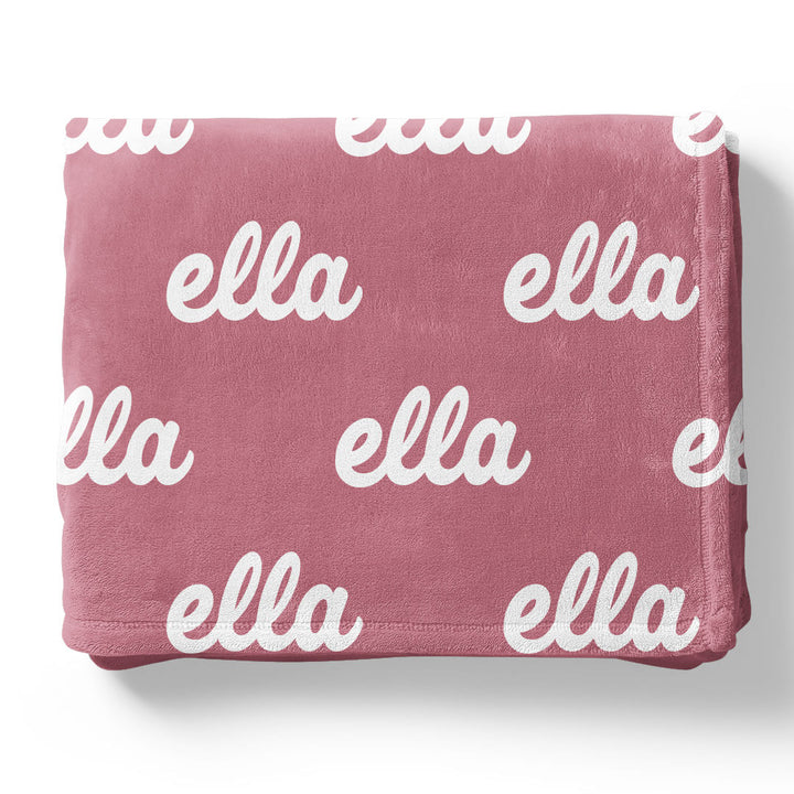 Pretty in Pink Personalized Color Blanket