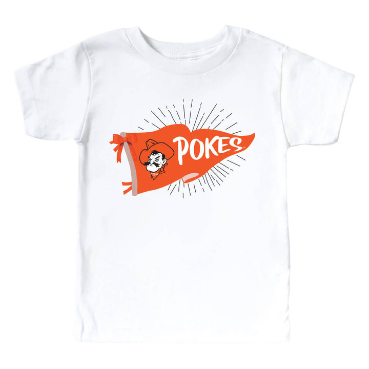 Oklahoma State University | Footballs & Bows Kids Graphic Tee